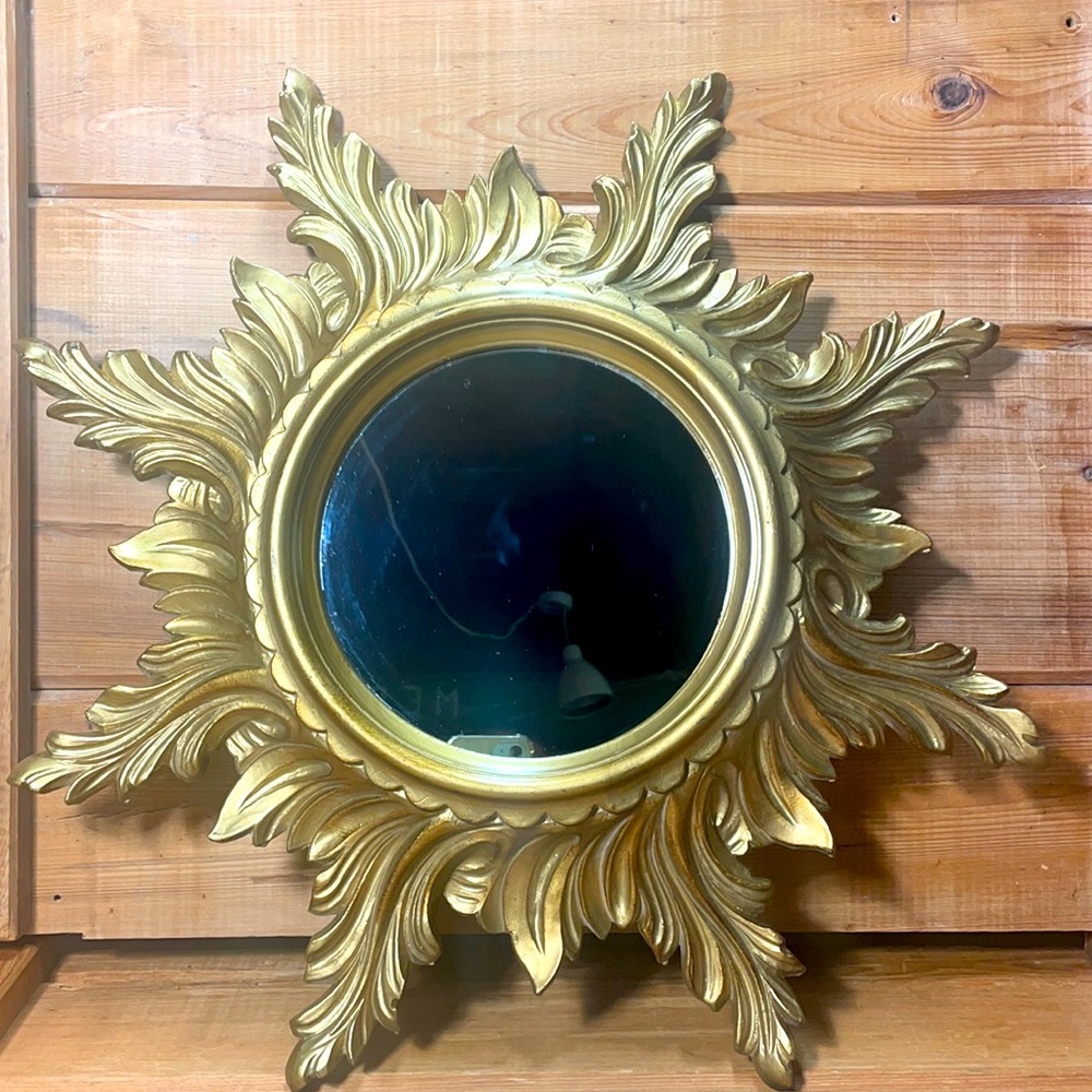 Beautiful "Italian" Starburst Mirror, Circa 1960s, Made in Italy